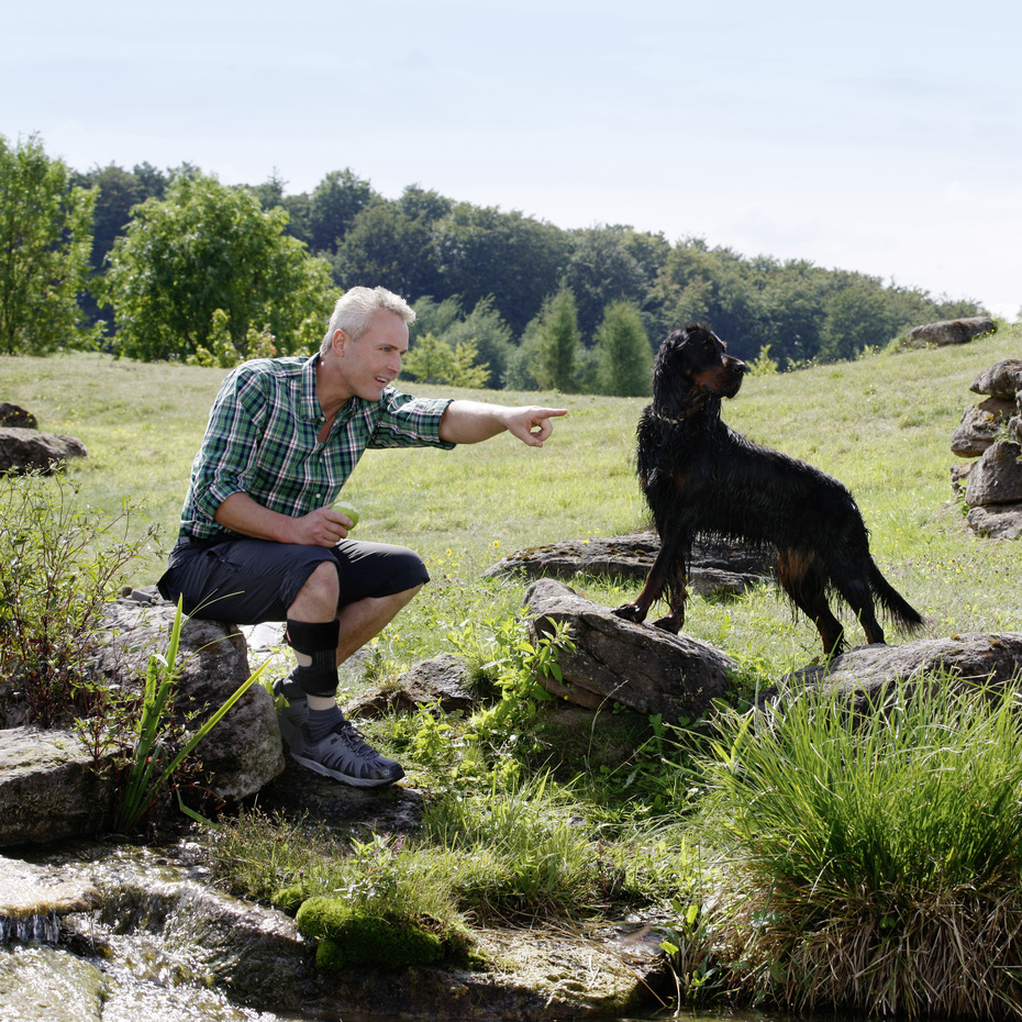 Opens video: "Henning with WalkOn Reaction and dog"