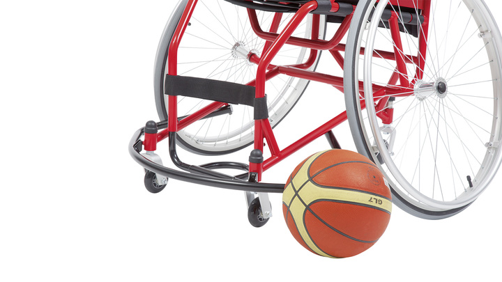 Detailed view of Ottobock Multisport sports wheelchair for basketball