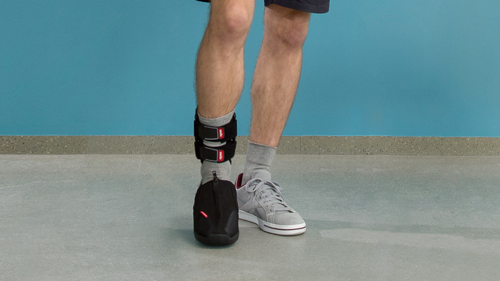 Heel relief orthosis on the leg