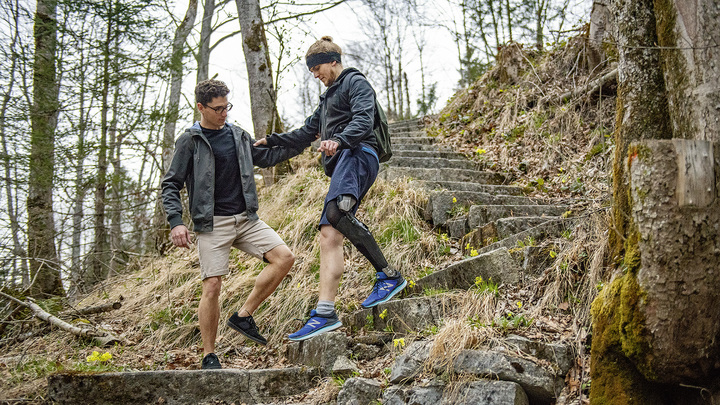 David M. walks through challenging terrain with his C-Brace®.