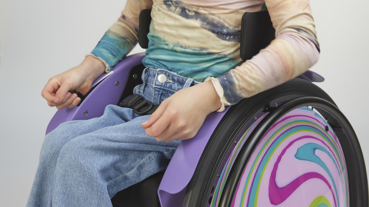 Spoke protector decor for Kiddo children’s wheelchair